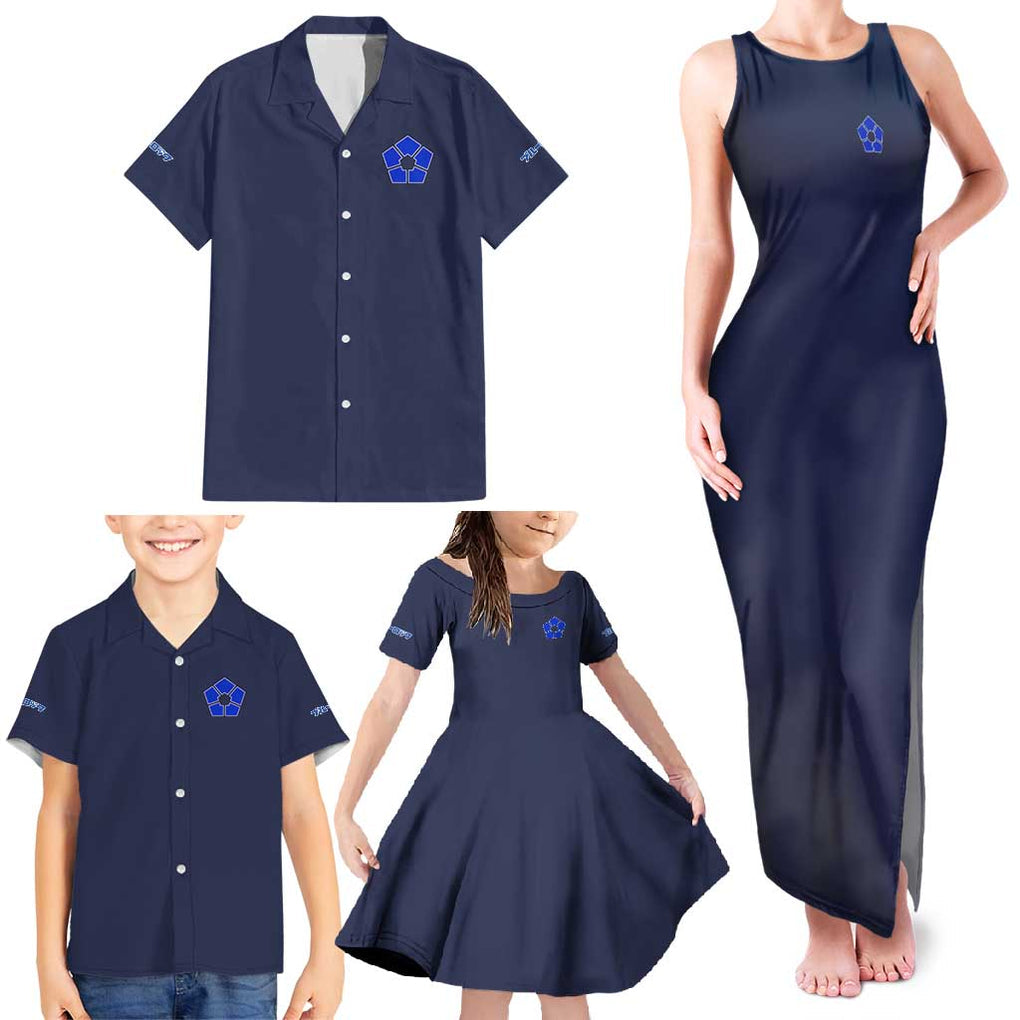 Isagi Yoichi Blue Lock Family Matching Tank Maxi Dress and Hawaiian Shirt Japan Anime Style