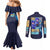 Rock Man Mega Man Couples Matching Mermaid Dress and Long Sleeve Button Shirt Japan Anime Style