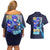 Rock Man Mega Man Couples Matching Off Shoulder Short Dress and Hawaiian Shirt Japan Anime Style