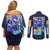 Rock Man Mega Man Couples Matching Off Shoulder Short Dress and Long Sleeve Button Shirt Japan Anime Style