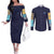 Rock Man Mega Man Couples Matching Off The Shoulder Long Sleeve Dress and Long Sleeve Button Shirt Japan Anime Style