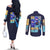 Rock Man Mega Man Couples Matching Off The Shoulder Long Sleeve Dress and Long Sleeve Button Shirt Japan Anime Style