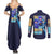 Rock Man Mega Man Couples Matching Summer Maxi Dress and Long Sleeve Button Shirt Japan Anime Style