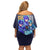 Rock Man Mega Man Family Matching Off Shoulder Short Dress and Hawaiian Shirt Japan Anime Style