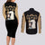 Black Bull Charmy Couples Matching Long Sleeve Bodycon Dress and Long Sleeve Button Shirt