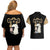 Black Bull Charmy Couples Matching Off Shoulder Short Dress and Hawaiian Shirt