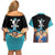 Franky One Piece Couples Matching Off Shoulder Short Dress and Hawaiian Shirt