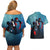 Tuxedo Anime Couples Matching Off Shoulder Short Dress and Hawaiian Shirt