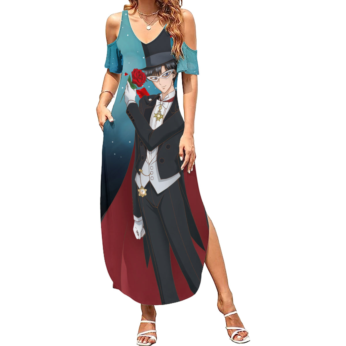 Tuxedo Anime Summer Maxi Dress