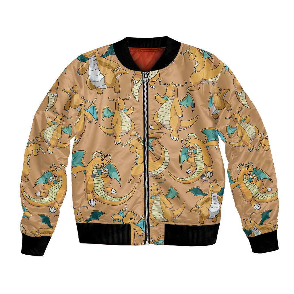 Dragonite Pattern Style Bomber Jacket