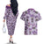 Noibat Clothes Pattern Style Couples Matching Off The Shoulder Long Sleeve Dress and Hawaiian Shirt