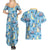 Lapras Clothes Pattern Style Couples Matching Summer Maxi Dress and Hawaiian Shirt