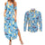 Lapras Clothes Pattern Style Couples Matching Summer Maxi Dress and Long Sleeve Button Shirt