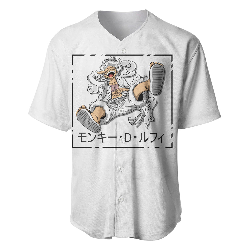 Luffy Gear 5 White Hair One Piece Streetstyle Baseball Jersey