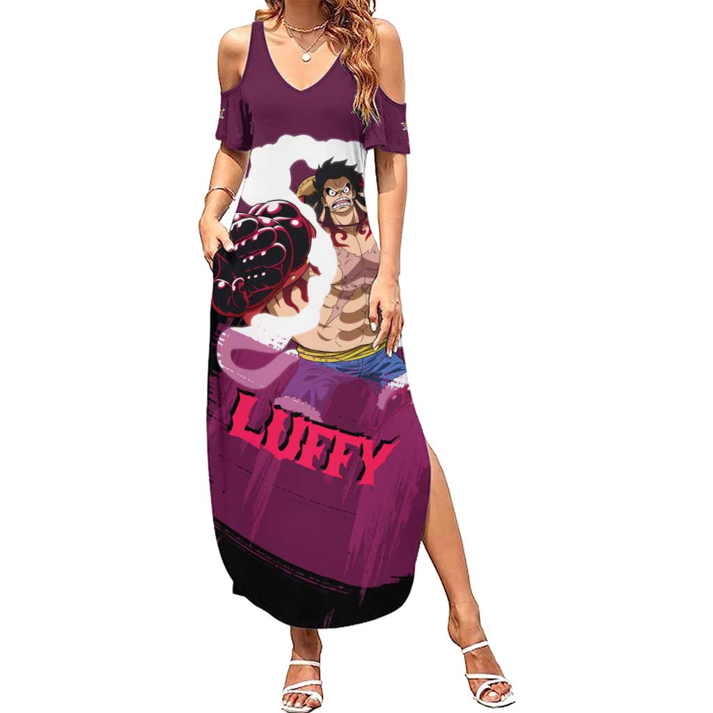 Luffy Gear 4 - One Piece Summer Maxi Dress Anime Style