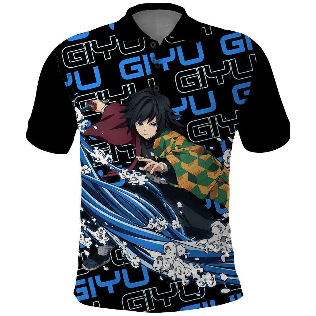 Tomioka Giyu - Demon Slayer Polo Shirt Anime Japan Style