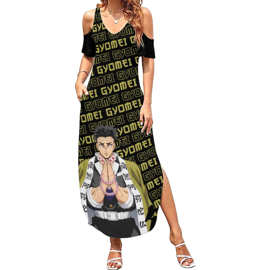 Gyomei Himejima - Demon Slayer Summer Maxi Dress Anime Japan Style