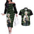 Sanemi Shinazugawa - Demon Slayer Couples Matching Off The Shoulder Long Sleeve Dress and Hawaiian Shirt Anime Mix Pattern Style