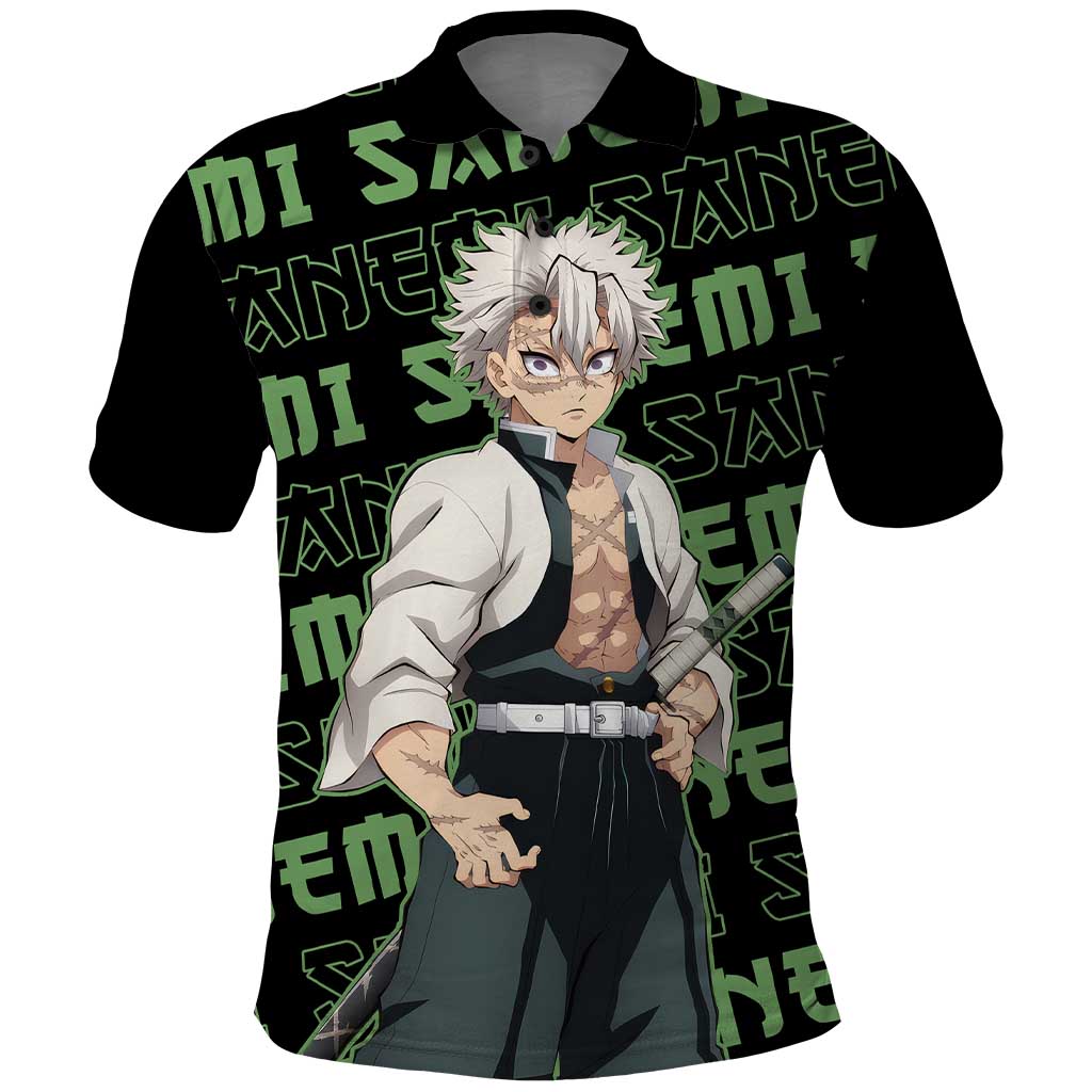 Sanemi Shinazugawa - Demon Slayer Polo Shirt Anime Mix Pattern Style