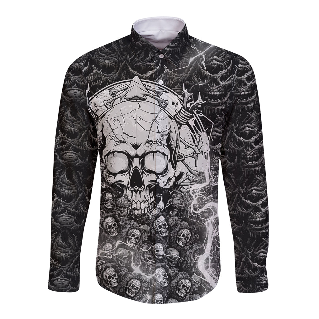 skull-long-sleeve-button-shirt-your-demons-hide-under-your-bed-mine-hide-inside-my-head