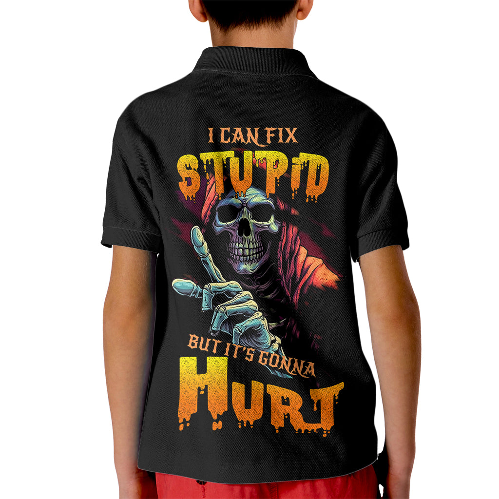 reaper-skull-kid-polo-shirt-i-can-fix-stupid-but-its-gonna-hurt