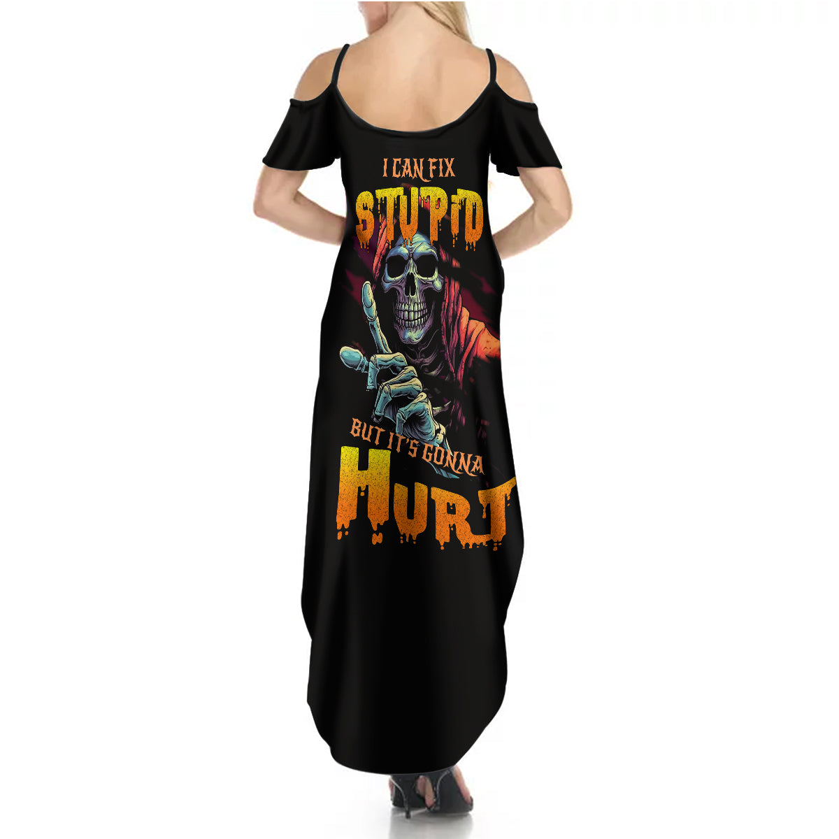 reaper-skull-summer-maxi-dress-i-can-fix-stupid-but-its-gonna-hurt