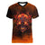 fire-skull-women-v-neck-t-shirt-of-course-im-going-to-hell-im-just-here-to-pick-you-up