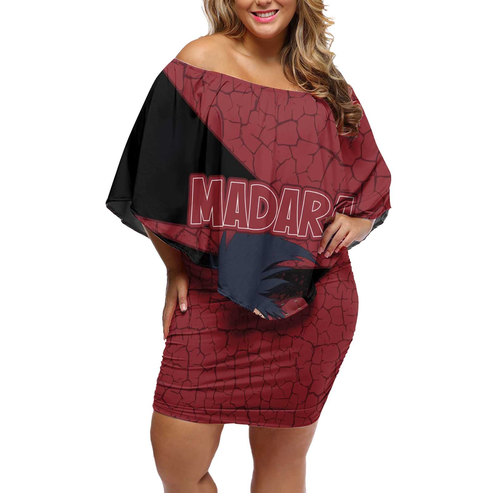 Madara Uchiha - Naruto Off Shoulder Short Dress Anime Style