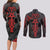 skull-horror-satan-symbol-grunge-couples-matching-long-sleeve-bodycon-dress-and-long-sleeve-button-shirts