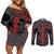 skull-horror-satan-symbol-grunge-couples-matching-off-shoulder-short-dress-and-long-sleeve-button-shirts