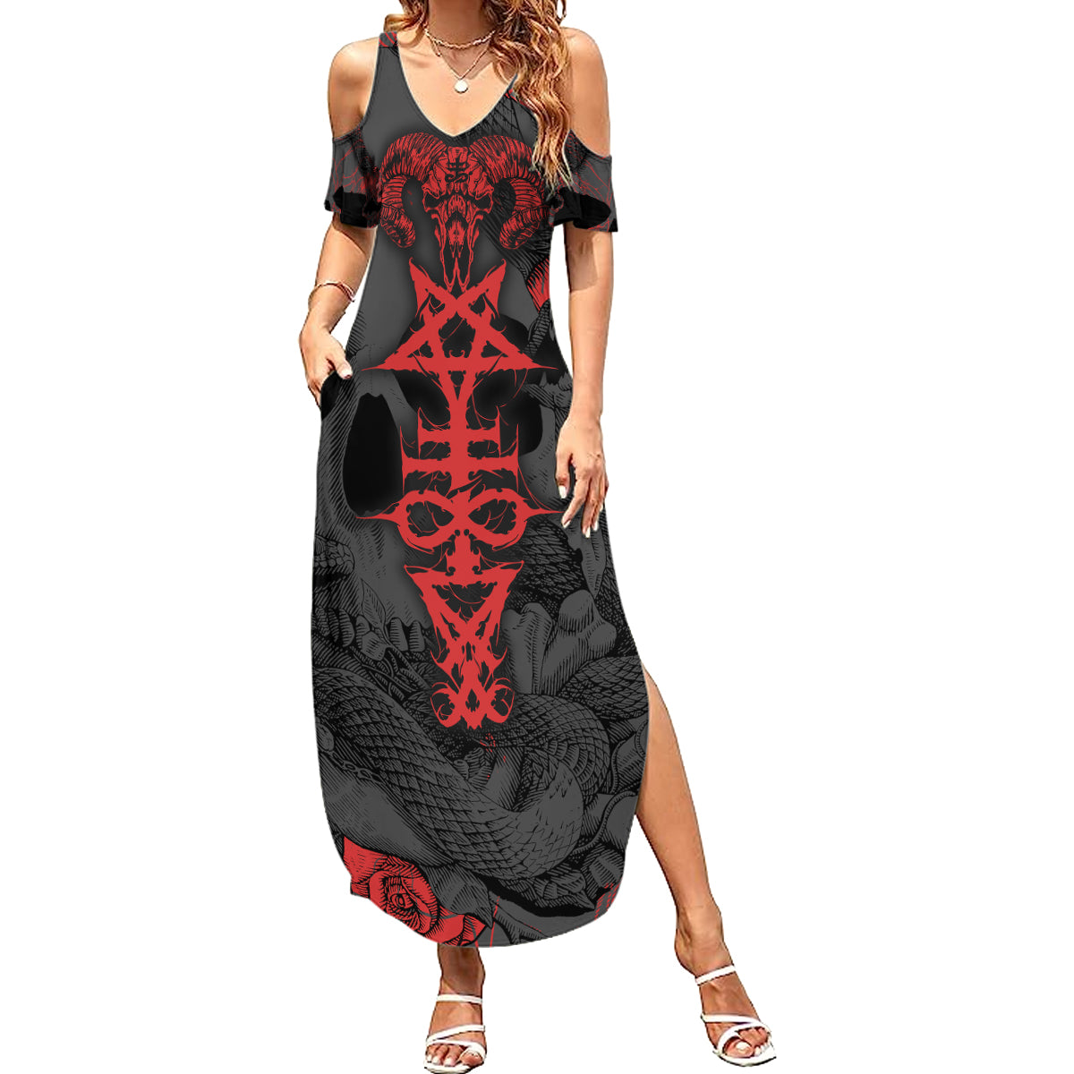 skull-horror-satan-symbol-grunge-summer-maxi-dress