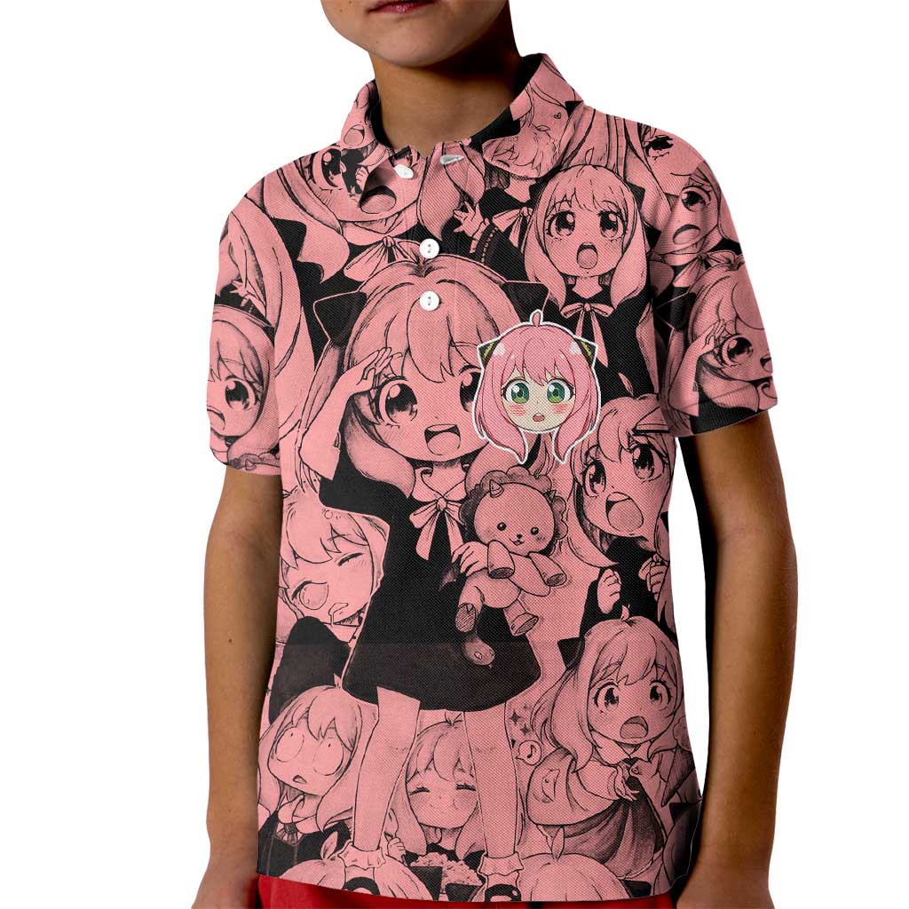 Anya Forger Bond Spy x Family Kid Polo Shirt Anime Mix Manga Style