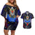 Abstract Gundam Couples Matching Off Shoulder Short Dress and Hawaiian Shirt Anime Mix Abstract Background Style