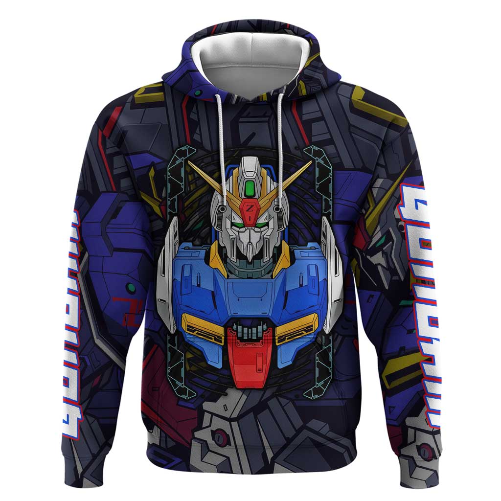 Abstract Gundam Hoodie Anime Mix Abstract Background Style