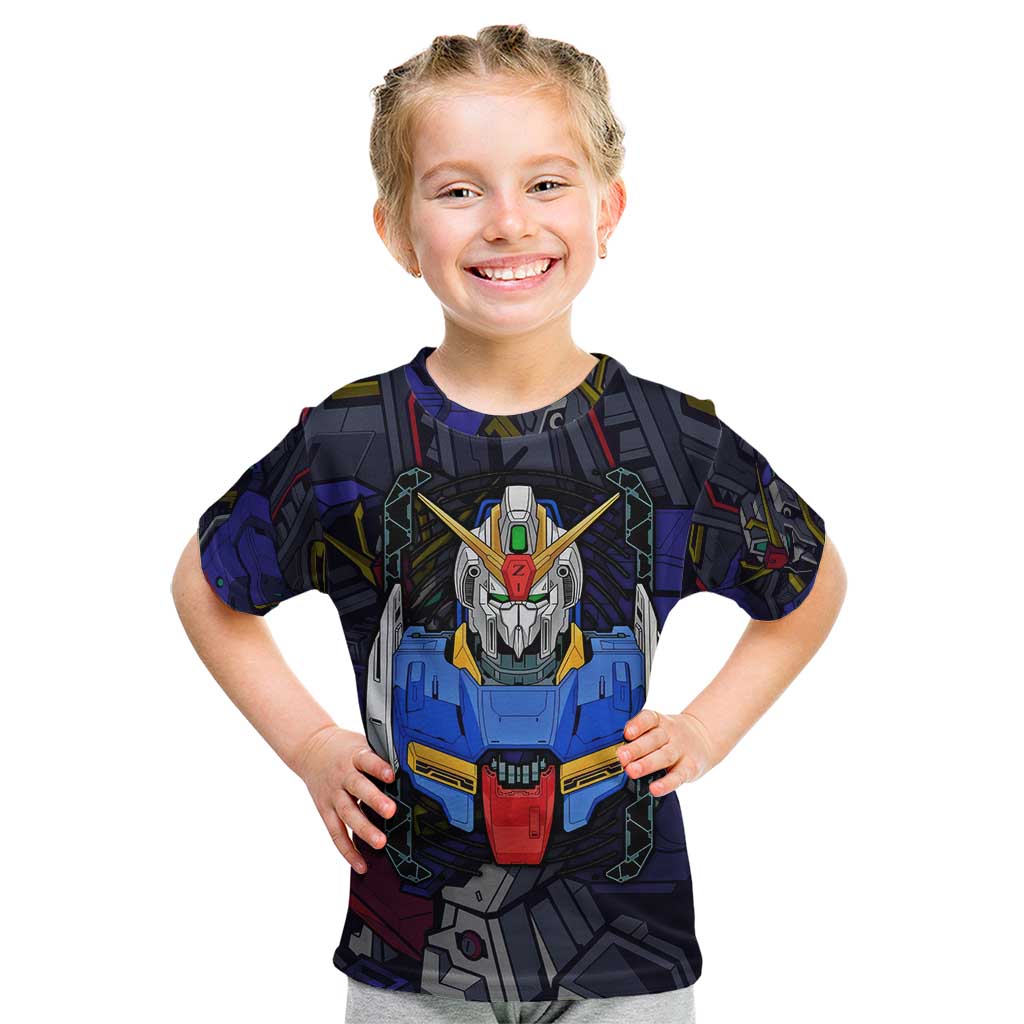 Abstract Gundam Kid T Shirt Anime Mix Abstract Background Style