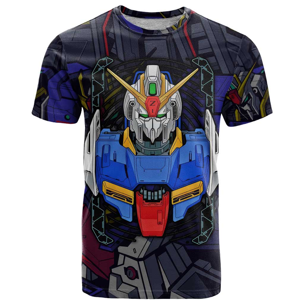 Abstract Gundam T Shirt Anime Mix Abstract Background Style