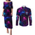 karma-fairy-skull-galaxy-couples-matching-puletasi-dress-and-long-sleeve-button-shirt