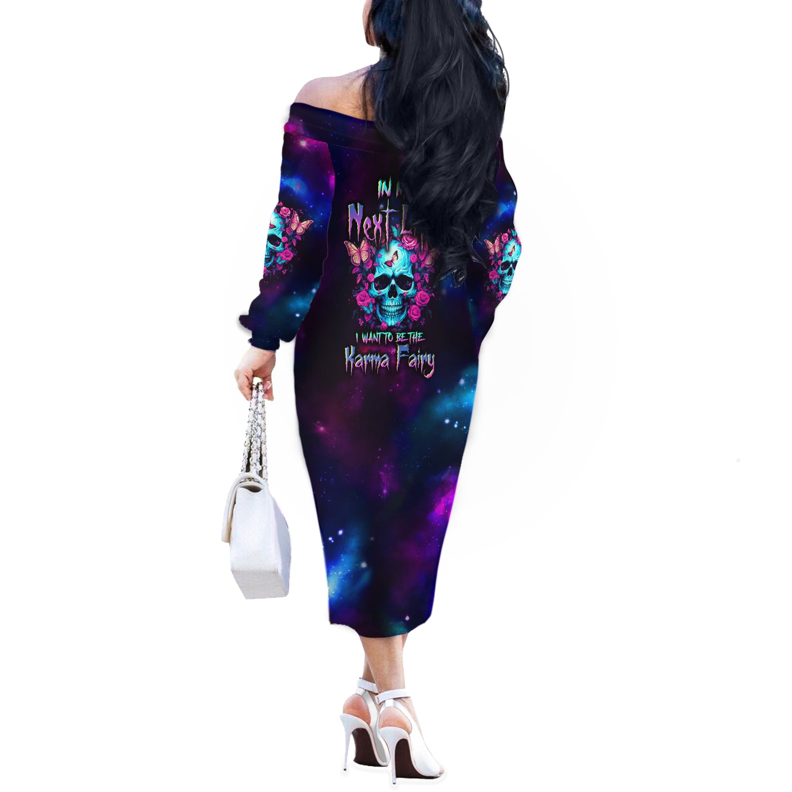 karma-fairy-skull-galaxy-off-the-shoulder-long-sleeve-dress