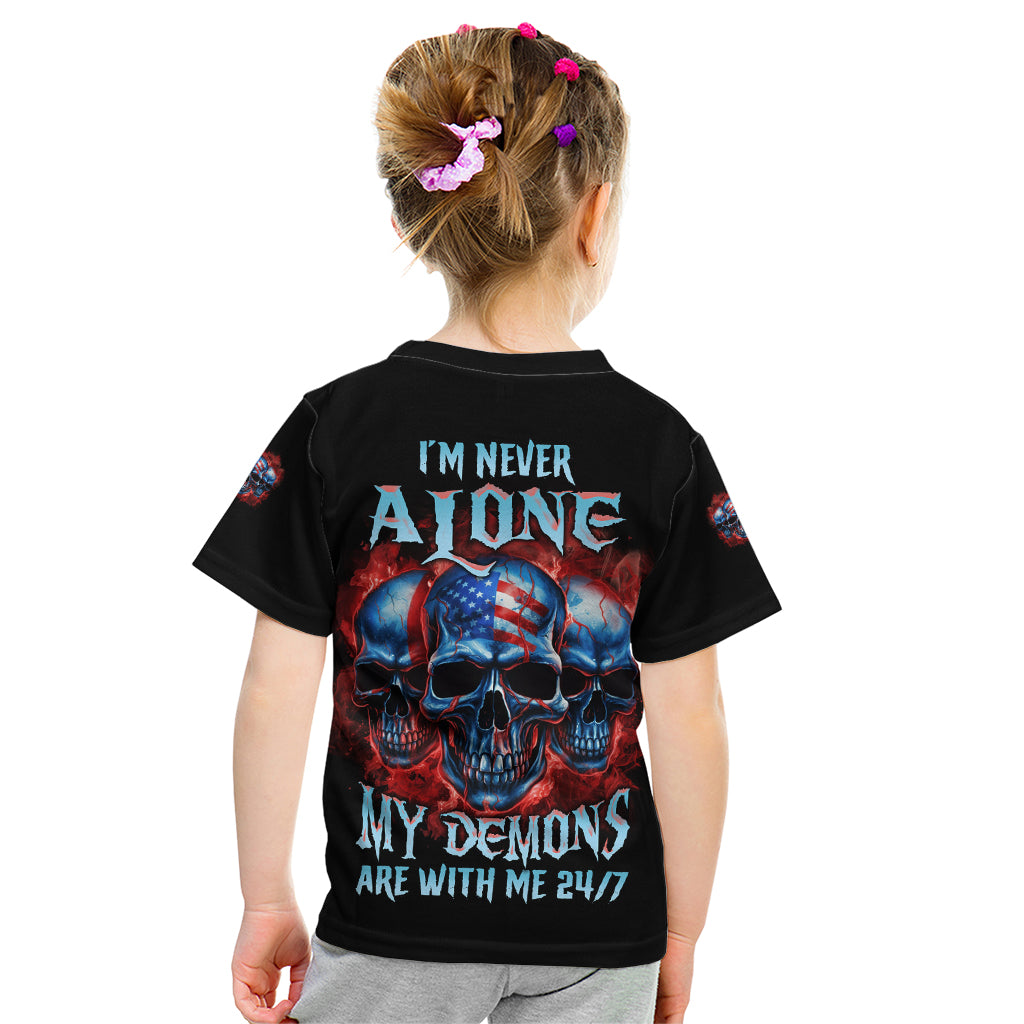 im-never-alone-my-demons-are-with-me-247-kid-t-shirt