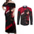 Rin Tohsaka Couples Matching Off Shoulder Maxi Dress and Long Sleeve Button Shirt