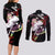 Mitsuri Kanroji Japan Style Couples Matching Long Sleeve Bodycon Dress and Long Sleeve Button Shirt