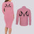 Majin Buu Dragon Ball Anime Couples Matching Long Sleeve Bodycon Dress and Long Sleeve Button Shirt