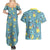 Squirtle Clothes Pattern Style Couples Matching Summer Maxi Dress and Hawaiian Shirt