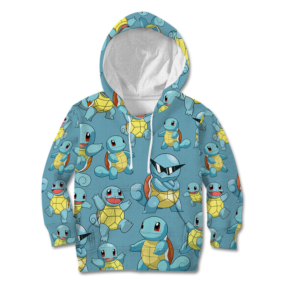 Squirtle Clothes Pattern Style Kid Hoodie