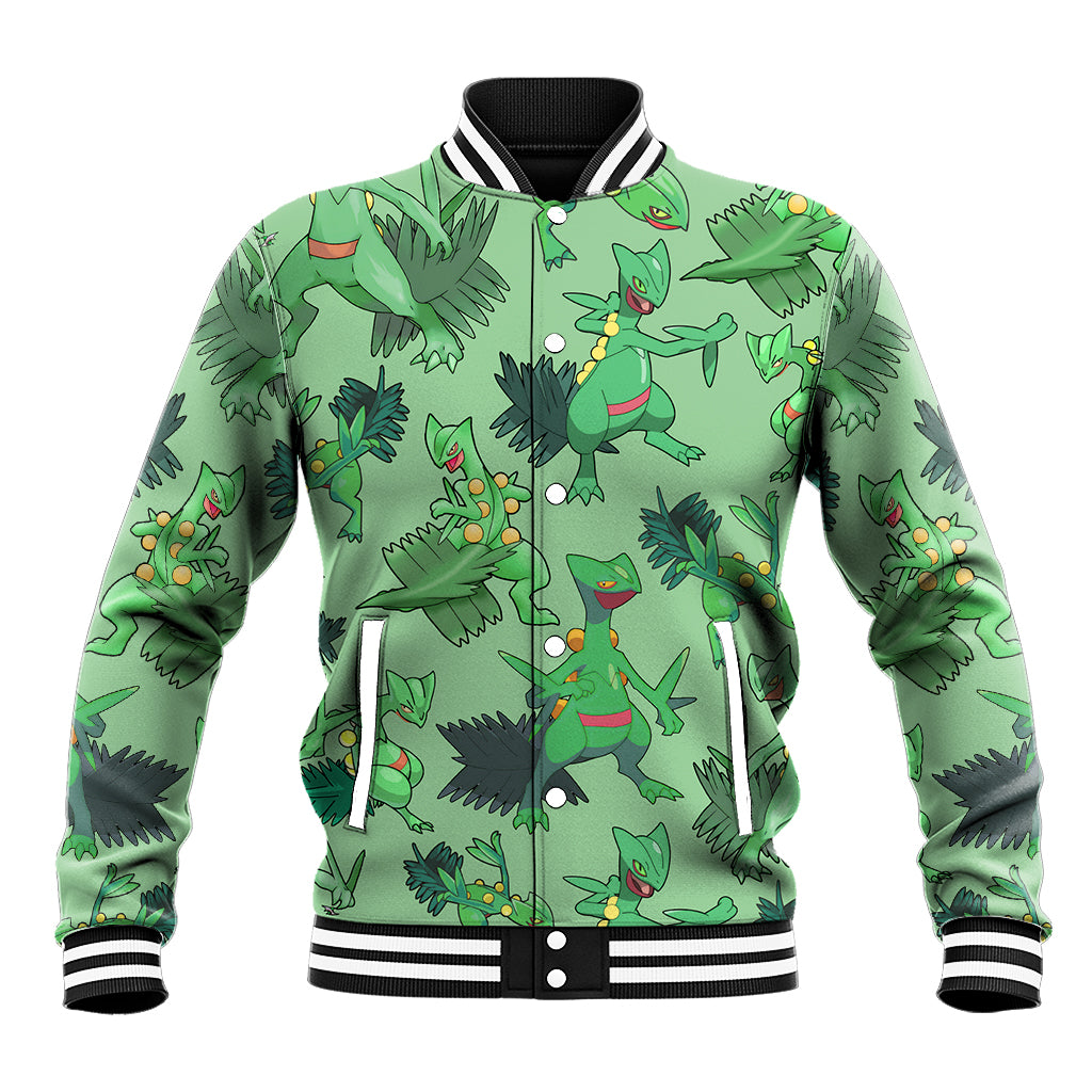 Sceptile Pattern Style Baseball Jacket