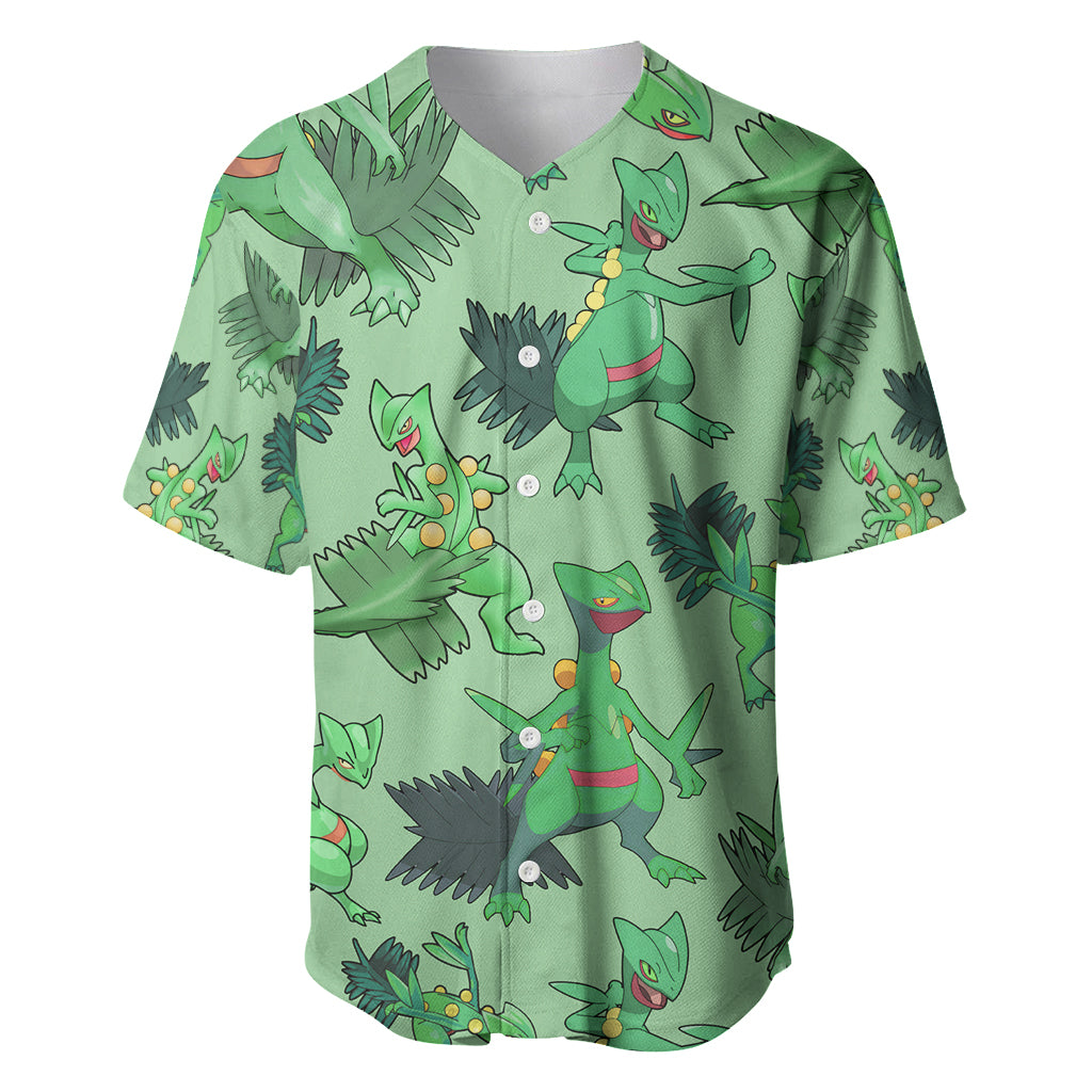 Sceptile Pattern Style Baseball Jersey