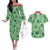 Sceptile Pattern Style Couples Matching Off The Shoulder Long Sleeve Dress and Hawaiian Shirt