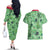 Sceptile Pattern Style Couples Matching Off The Shoulder Long Sleeve Dress and Hawaiian Shirt