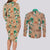 Decidueye Pattern Style Couples Matching Long Sleeve Bodycon Dress and Long Sleeve Button Shirt