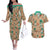 Decidueye Pattern Style Couples Matching Off The Shoulder Long Sleeve Dress and Hawaiian Shirt